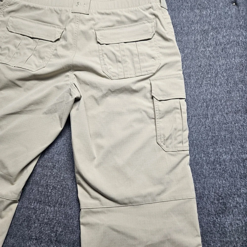 Under Armour Cargo Pants Mens 38x30 Tan Tactical Ripstop Utility Pockets